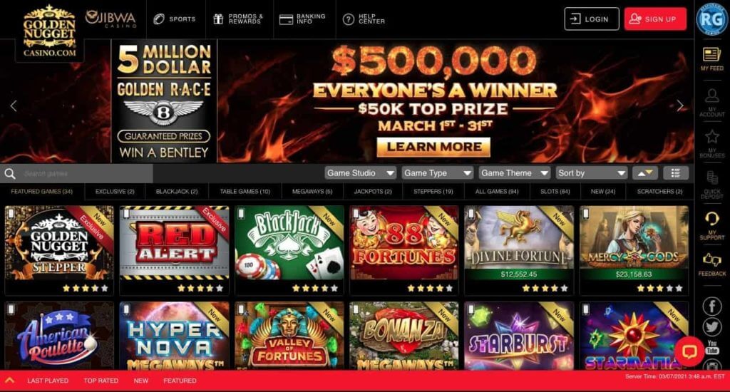 Golden Nugget Casino MI Review – Bonuses, Games And More